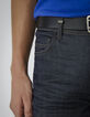 Men's SLIM-fit raw denim jeans-4