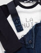 Baby boy 2-in-1 T-shirt and denim overalls set-10