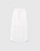 Girls’ off-white long skirt with gold embroidery-3