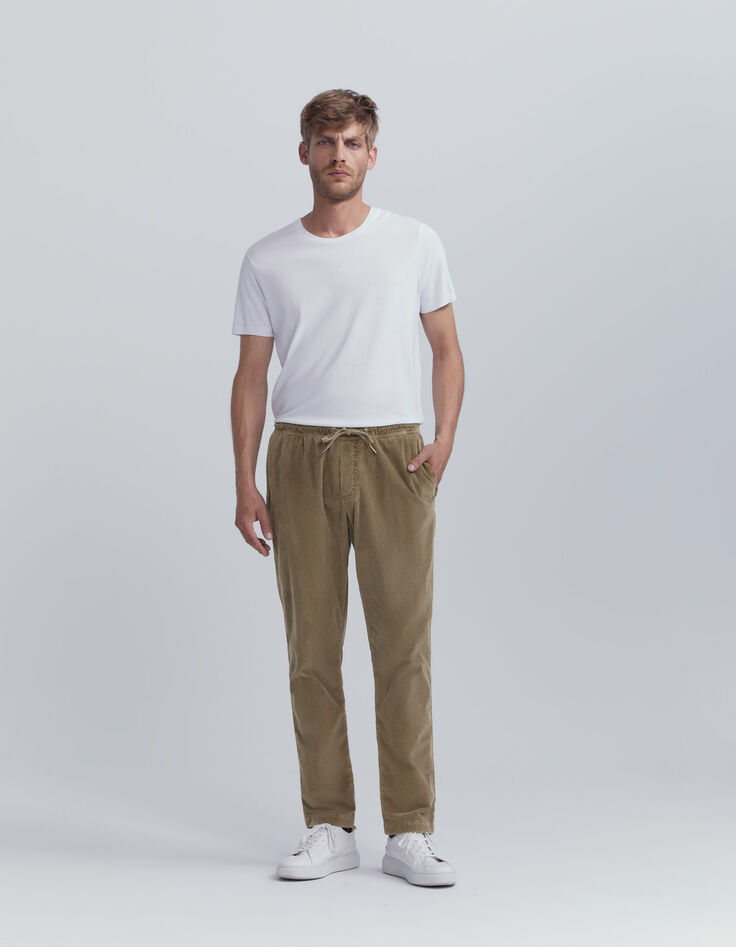 Men’s cappuccino corduroy joggers-1