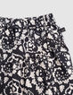 Short black skirt floral print rock girl-5