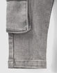 Grijze BATTLE-jeans ribboord-taille babyjongens-4