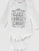 Baby’s milk slogan and skull organic cotton bodysuit-5