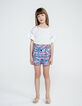 Witte short jacquard palmbomen-luipaarden meisjes-1