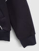 Boys’ navy cardigan with white piping-6