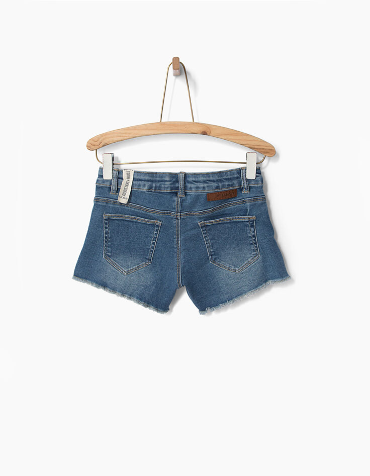 Girls' two-fabric shorts-3