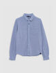 Boy's blue denim-effect knit shirt-2