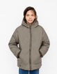 Girls’ khaki Sherpa/quilted reversible padded coat-2