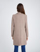 Manteau long en majorité laine coloris sésame femme-3