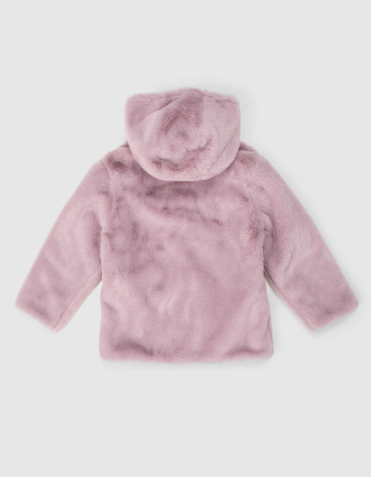 Girls’ violet Sherpa/bronze reversible padded jacket-6