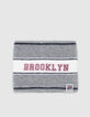 Boys’ grey slogan jacquard knit snood-1
