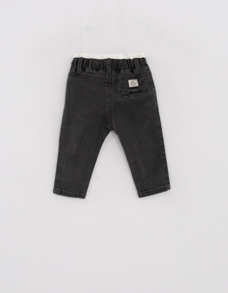 Paperbag jeans medium grey kant taille babymeisjes-6