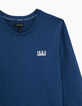 Ruw blauw T-shirt Essentials biokatoen-2