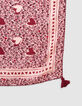 Girl's recycled pink floral print square scarf-4