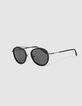 Lunettes solaires noires style pantos Homme-1