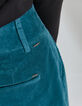 Blaue Shorts mit hohem Bund -4