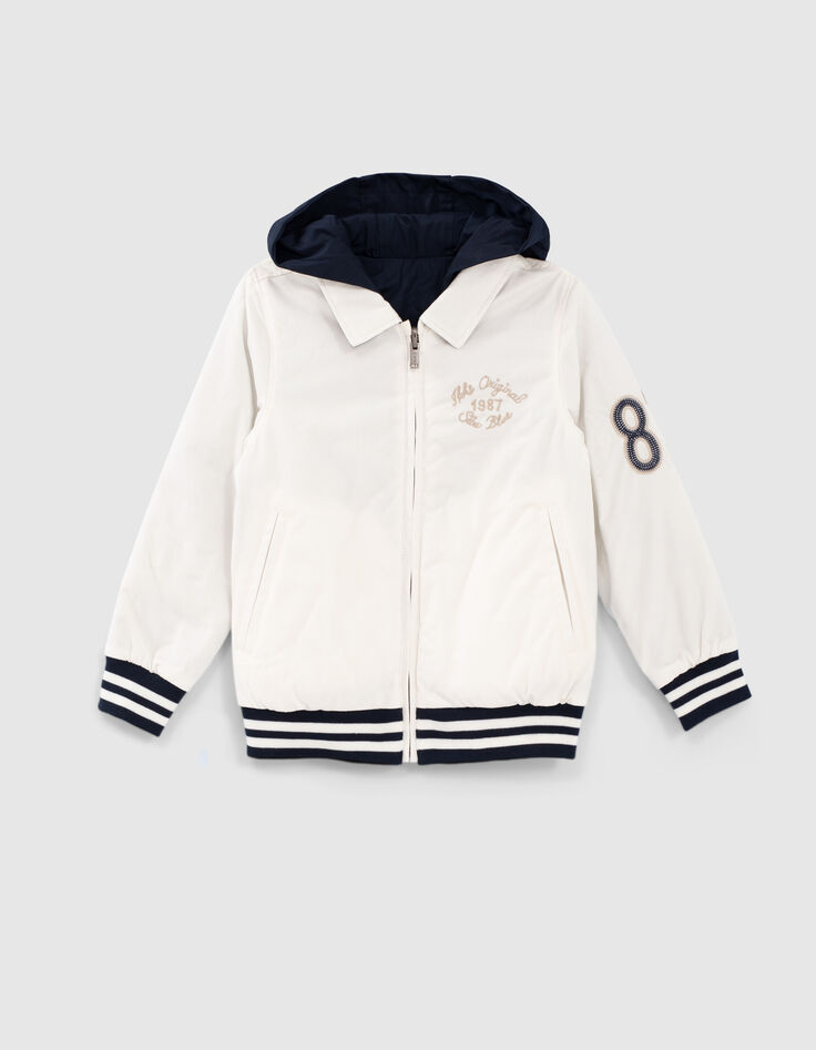 Boys’ navy and ecru reversible jacket-2