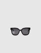 Lunettes solaires noires style oversize papillon Femme-2