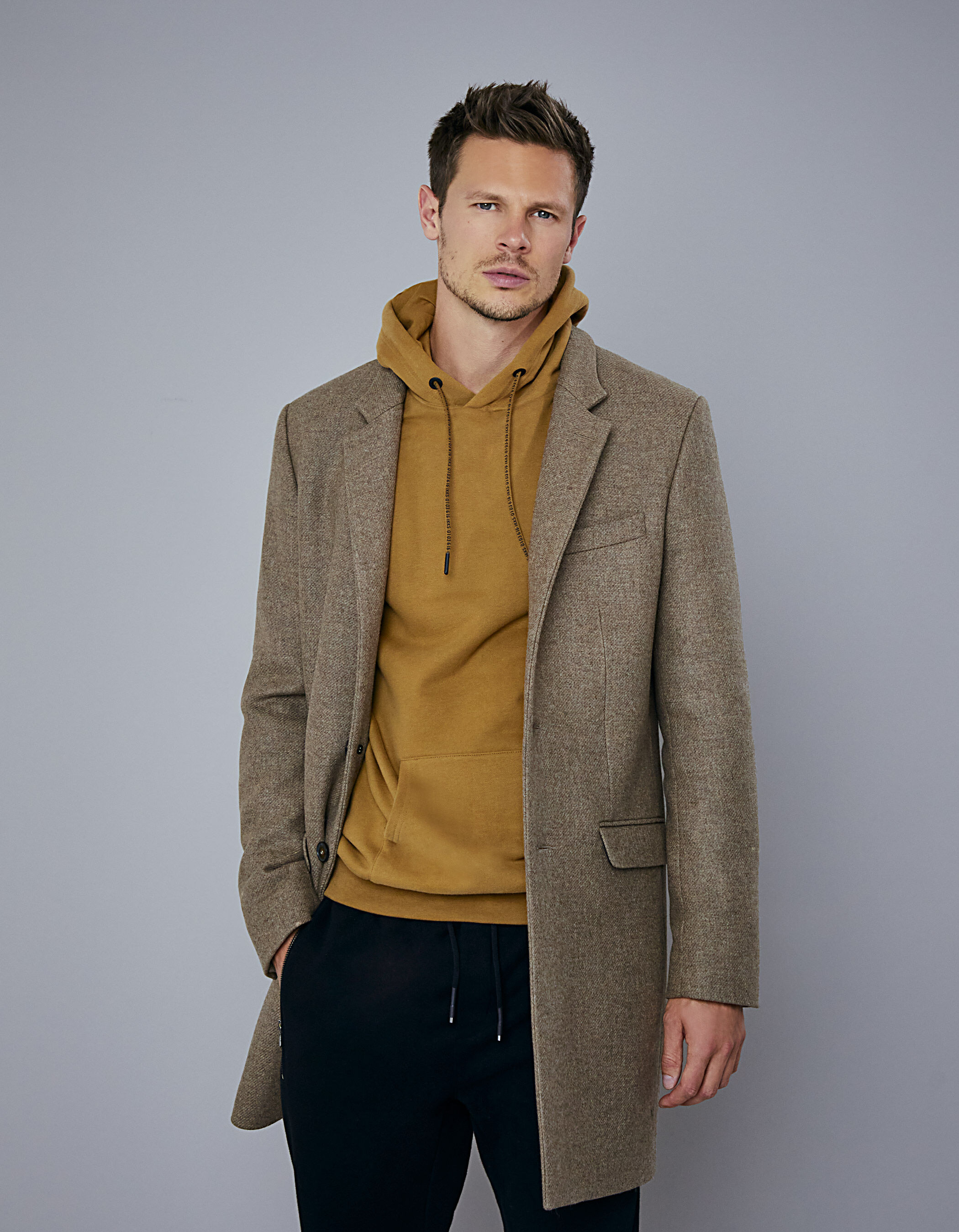 Manteau discount homme marron