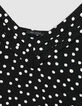 Black thin straps camisole LENZING™ ECOVERO™ polka dots-7