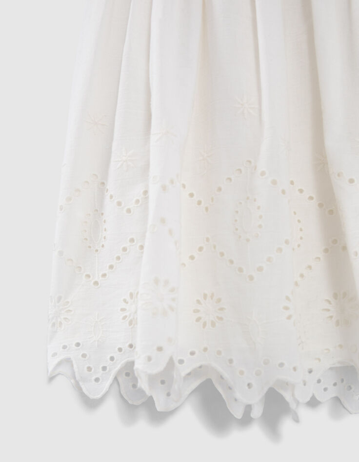 Girls’ off-white skirt with eyelet embroidery-5