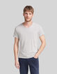 T-shirt L'Essentiel gris col V Homme-1