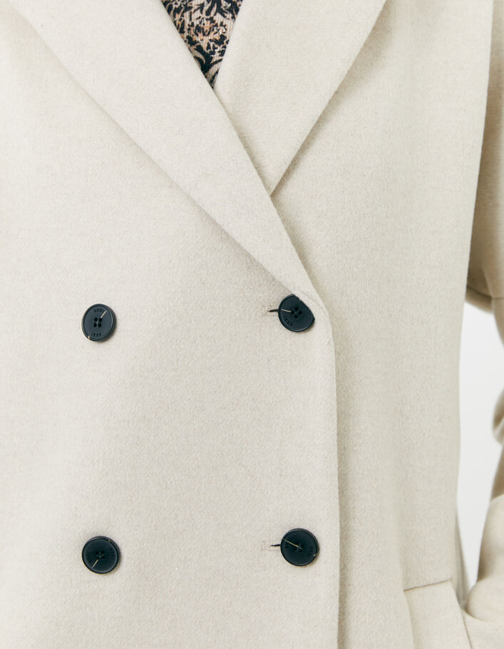 manteau drap de laine blanc