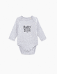 Baby’s putty organic cotton bodysuit to personalise-1