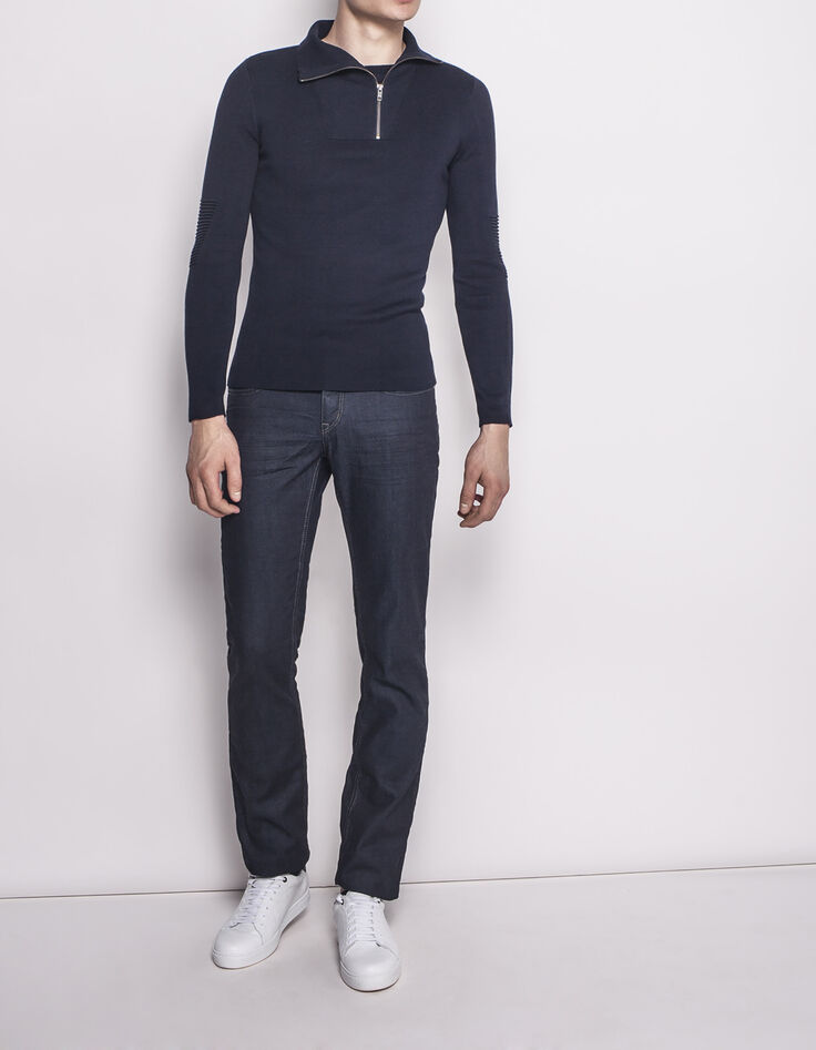 Pull bleu marine homme-2