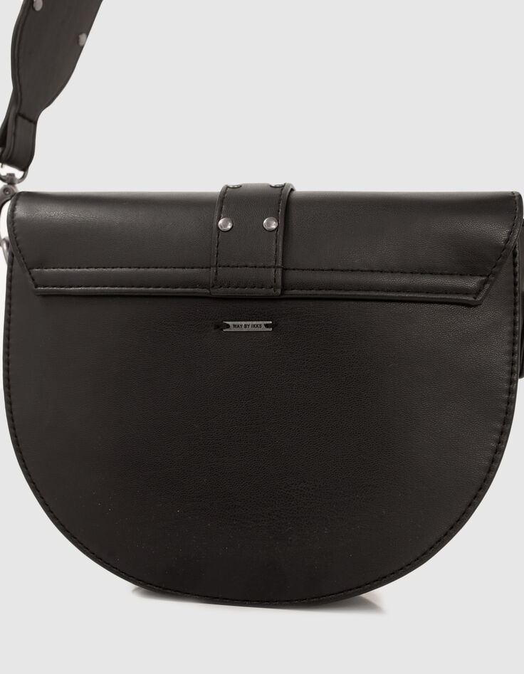 Bolso negro hebilla Western niña-5