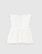 Girls’ off-white occasion dress with lace-2