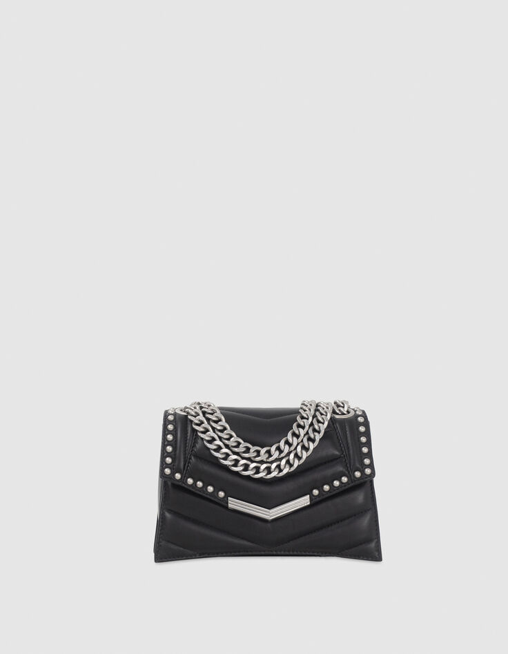 Bolso THE 1 Rock negro cuero tachuelas S mujer-1