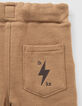 Baby boys’ camel/rock print reversible joggers-6