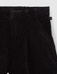 Girls’ black texture, lurex, jacquard velvet knit shorts-3