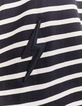 Women’s black sailor stripe T-shirt, ecru stripes & badges-7