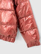 Omkeerbare pufferjas navy en metallic rood meisjes-6