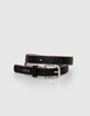 Ceinture noire perfo étoiles bordée micro billes fille-1