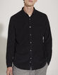 Zwarte REGULAR overhemd fijne ribfluweel Heren-1