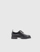 Men’s black lugged leather Derby shoes-1