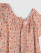 Perzik blouse microbloemetjesprint EcoVero™ babymeisjes-3