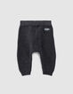 Broek gechineerd grijs tricot biokatoen baby’s-2