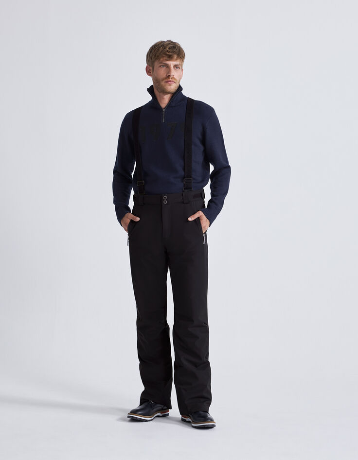 Pantalón de esquí negro tirantes IKKS x DUVILLARD hombre-1