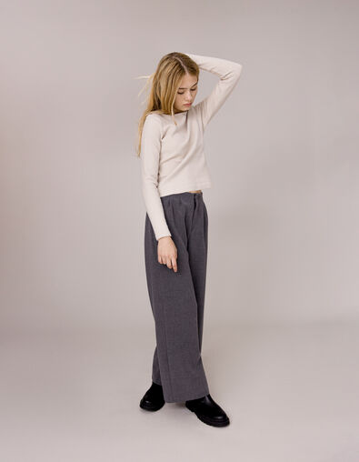 Girl's LARGE grey pants - IKKS