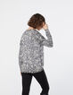 Damenviskosepullover mit Metallic-Blumenprint-3