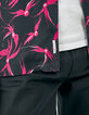 Men’s black REGULAR shirt with pink floral print-4