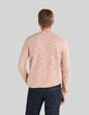 Men's amber mouliné knit round neck sweater-3