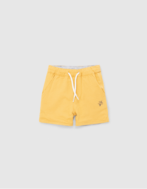 Baby boys’ yellow/grey reversible Bermuda shorts - IKKS