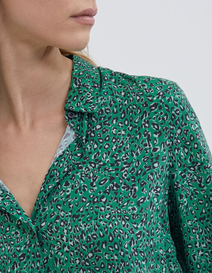 Camisa verde leopardo