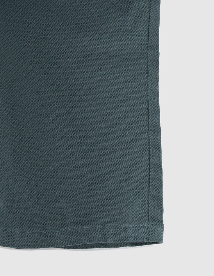 Groene chino-bermuda in piquétricot jongens-4