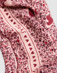 Girl's recycled pink floral print square scarf-5